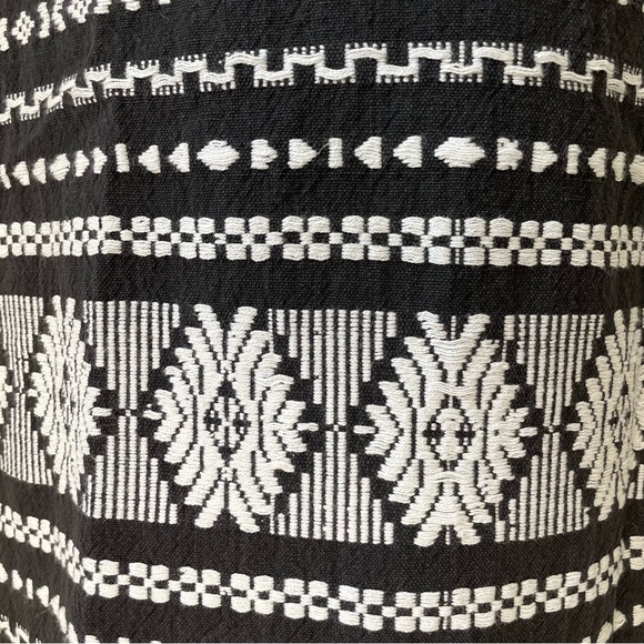 VINTAGE WOVEN COTTON EMBROIDERED MAXI MIDI WRAP SKIRT - Picture 9 of 11